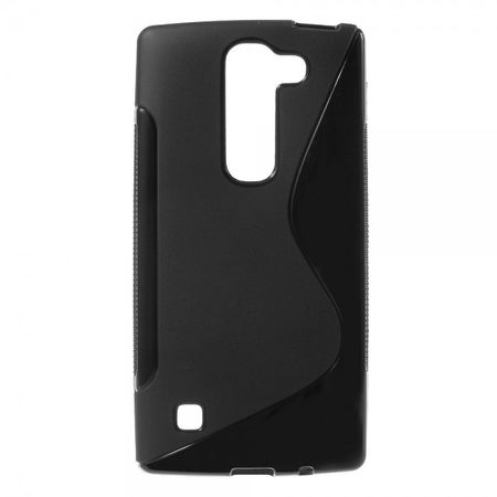 LG Spirit Elastische Plastik Case Hülle S-Curved - schwarz