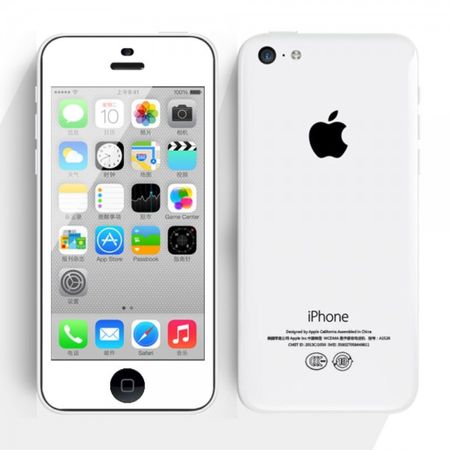 iPhone 5C Schutzfolie mit farbigem Rand von Comma - weiss