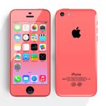 iPhone 5C Schutzfolie mit farbigem Rand von Comma - pink
