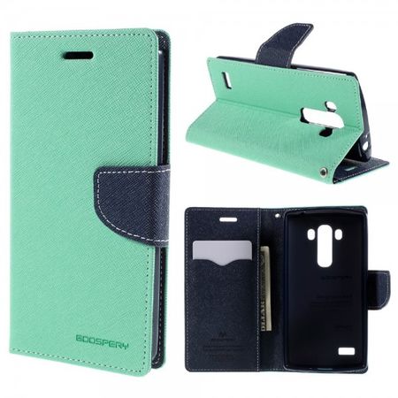 Goospery - LG G4s/G4 Beat Hülle - Handy Bookcover - Fancy Diary Series - mint/navy