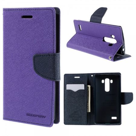 Goospery - LG G4s/G4 Beat Hülle - Handy Bookcover - Fancy Diary Series - purpur/navy