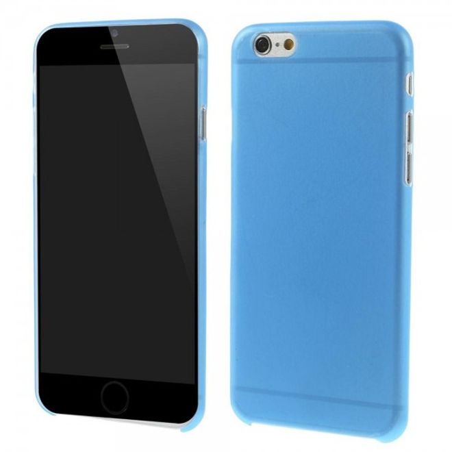 iPhone 6/6S Ultradünne, matte und elastische Plastik Cover Hülle - blau