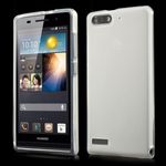 Huawei Ascend G6 Elastische, matte Plastik Cover Hülle - weiss