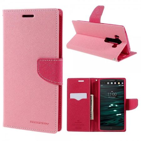 Goospery - LG V10 Hülle - Handy Bookcover - Fancy Diary Series - rosa/pink