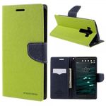 Goospery - LG V10 Hülle - Handy Bookcover - Fancy Diary Series - lime/navy