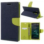 Goospery - LG V10 Hülle - Handy Bookcover - Fancy Diary Series - navy/lime