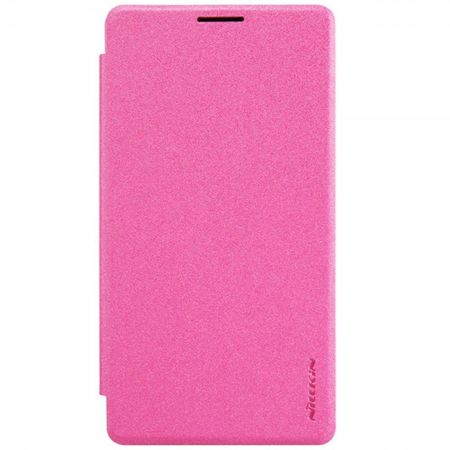 Microsoft Lumia 950 XL Nillkin Sparkle Series Leder Flip Case Handy Hülle - rosa