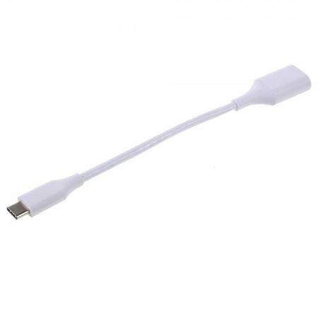 Kurzes USB Type-C 3.1 OTG Kabel für alle Type-C fähigen Geräte (10cm Länge) - weiss