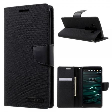 Goospery - LG V10 Hülle - Handy Bookcover - Canvas Diary Series - schwarz