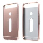 Huawei Nexus 6P Metall Bumper und Hart Plastik Cover Hülle - rosagold