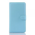 Xiaomi Redmi Note 2 Leder Cover Hülle mit Litchitextur - hellblau