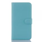 LG K7 Schicke Leder Case Handyhülle mit Litchitextur und Standfunktion - blau