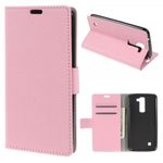LG K7 Magnetische Leder Cover Hülle mit Standfunktion - pink