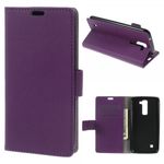 LG K7 Magnetische Leder Cover Hülle mit Standfunktion - purpur
