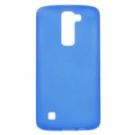 LG K7 Matte, elastische Plastik Cover Handy Hülle - blau