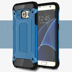 Samsung Galaxy S7 Edge Robuste, stylische Hart Plastik Case Hülle - hellblau