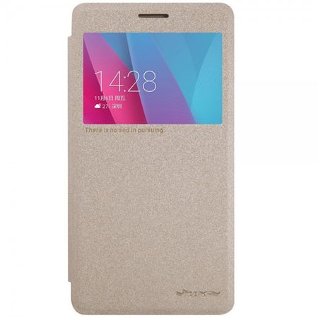 Huawei Honor 5X/Play 5X Nillkin Sparkle Series Leder Smart Case Hülle mit kleinem Fenster - gold