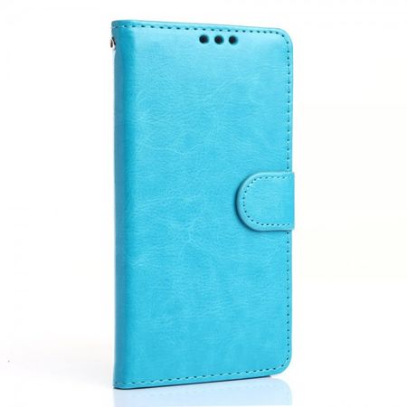 LG G5 Klassische Crazy Horse Leder Cover Hülle mit Standfunktion - blau