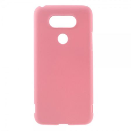 LG G5 Gummierte Hart Plastik Cover Handyhülle - pink