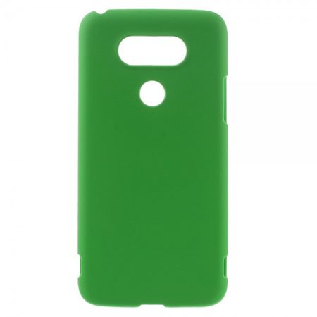 LG G5 Gummierte Hart Plastik Cover Handyhülle - grün