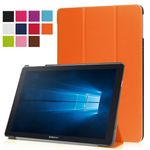 Samsung Galaxy TabPro S Dreifach faltbare Leder Case Tablet Hülle mit Standfunktion - orange