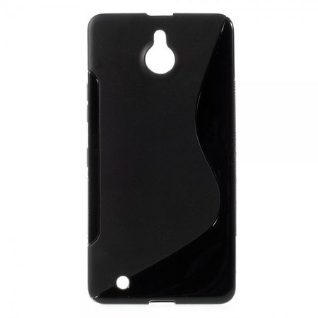 Microsoft Lumia 850 Elastische Plastik Case Gummihülle S-Curved - schwarz