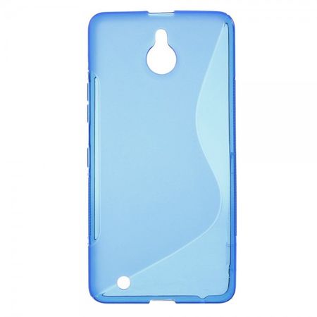 Microsoft Lumia 850 Elastische Plastik Case Gummihülle S-Curved - blau