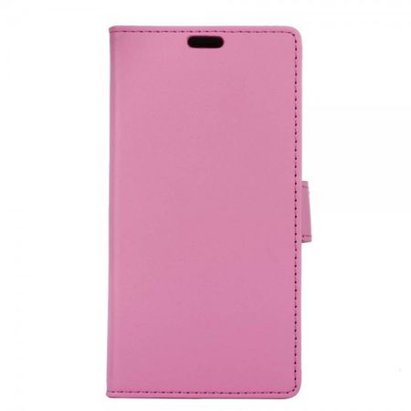 HTC One X9 Moderne Leder Flip Case Handy Hülle mit Standfunktion - rosa