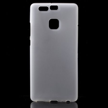 Huawei P9 Elastische, matte Plastik Cover Hülle - transparent