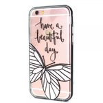 iPhone 6 Plus/6S Plus Plastik Case Hülle mit weissem Schmetterling