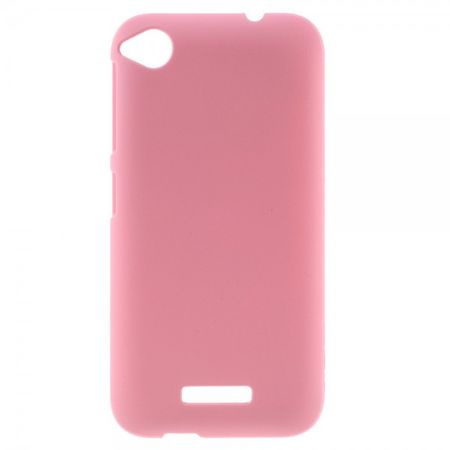 HTC Desire 320 Gummierte Hart Plastik Case Hülle - pink