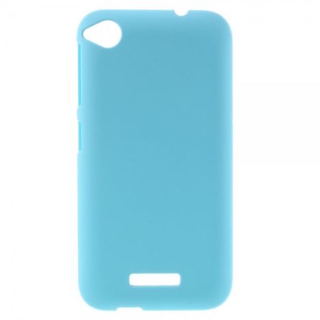 HTC Desire 320 Gummierte Hart Plastik Case Hülle - hellblau