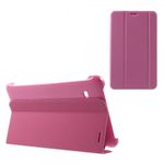 Samsung Galaxy Tab E 8.0 Schicke, dreifach faltbare Leder Cover Hülle mit Standfunktion - rosa