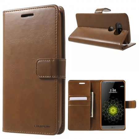 Goospery - LG G5 Hülle - Handy Bookcover - Bluemoon Diary Series - braun