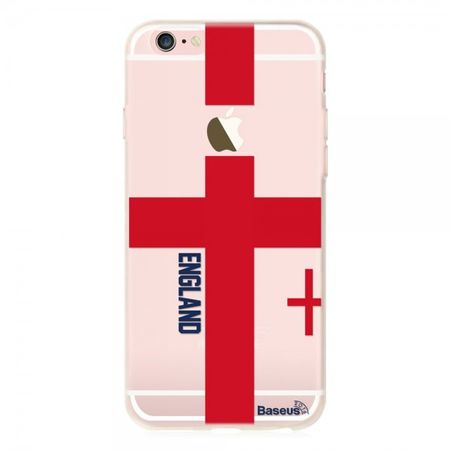 iPhone 6 Plus/6S Plus Baseus Flag Series Elastische Plastik Cover Hülle mit England Flagge