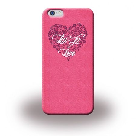 iPhone 6/6S Liu Jo Elastische Plastik Case Gummihülle mit grossem Herz - pink