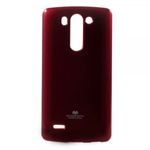 Goospery - LG G3S Handy Hülle - TPU Soft Case - Pearl Jelly Series - rot