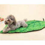 Hundematte im kreativen Blattdesign mit rutschfestem Unterboden - grün