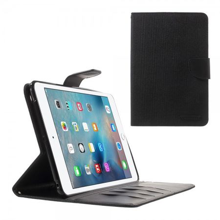 Goospery - iPad Mini 1/2/3 Hülle - Tablet Bookcover - Canvas Diary Series - schwarz