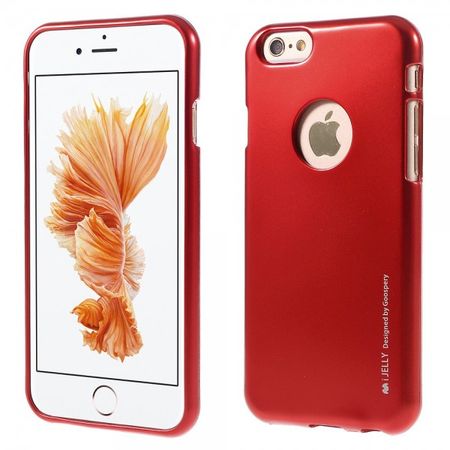 Goospery - iPhone 6S Plus/6 Plus Handy Hülle - TPU Soft Case - i Jelly Metal Series - rot