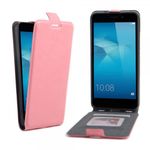 Huawei Honor 5C/GT3 Vertikale Crazy Horse Leder Flip Case Hülle - pink