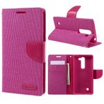 Goospery - LG Magna/G4c Hülle - Handy Bookcover - Canvas Diary Series - pink