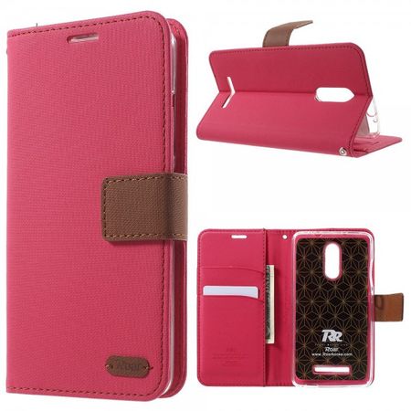 Xiaomi Redmi Note 3 Roar Korea Leder Case Hülle mit Köpermuster - rosa