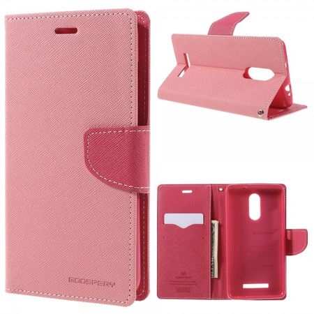 Goospery - Xiaomi Redmi Note 3 Hülle - Handy Bookcover - Fancy Diary Series - rosa/pink