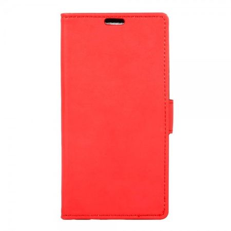 ZTE Blade V7 Lite Magnetische Leder Case Handy Hülle mit Standfunktion - rot