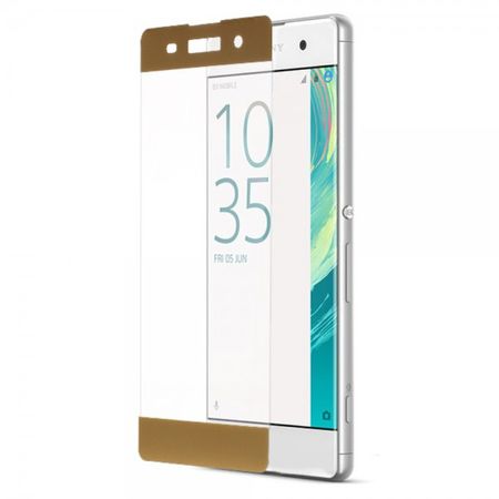 Sony Xperia XA Anti-Explosions Schutzfolie aus gehärtetem Glas für die gesamte Vorderseite - gold