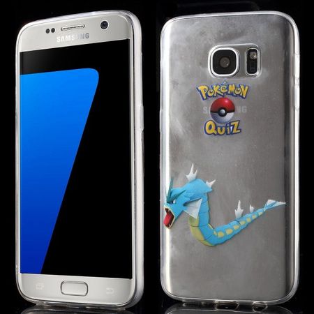 Samsung Galaxy S7 Elastische, dünne Plastik Cover Gummihülle mit Pokemon Garados