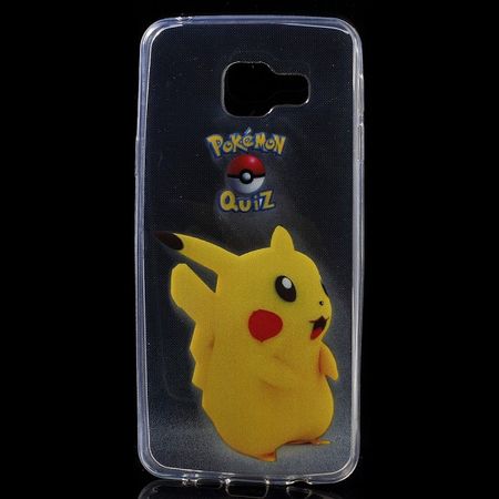 Samsung Galaxy A3 (2016) Elastische, dünne Plastik Cover Gummihülle mit Pokemon Pickachu