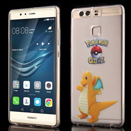 Huawei P9 Elastische, dünne Plastik Cover Gummihülle mit Pokemon Dragoran