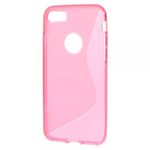 iPhone SE (2022) / SE (2020) / 8 / 7 Cover - Handyhülle aus elastische Plastik - S-Shape - rosa